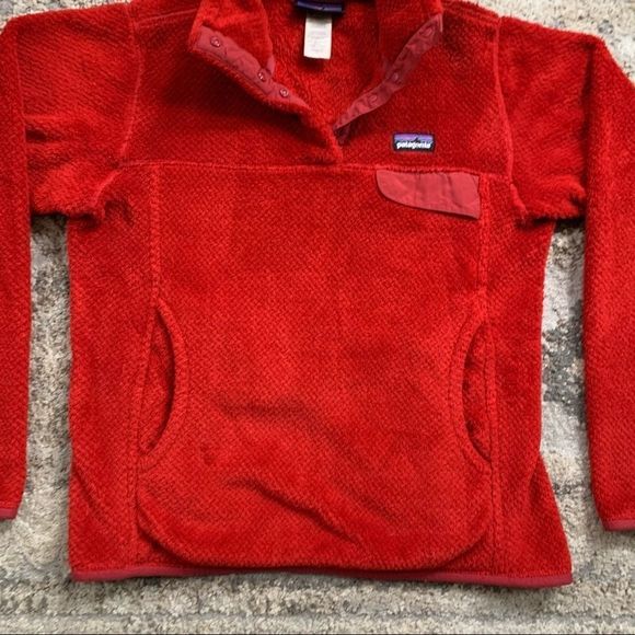 Patagonia Red ReTool Snap-T Pullover Sweater Small - Picture 5 of 9
